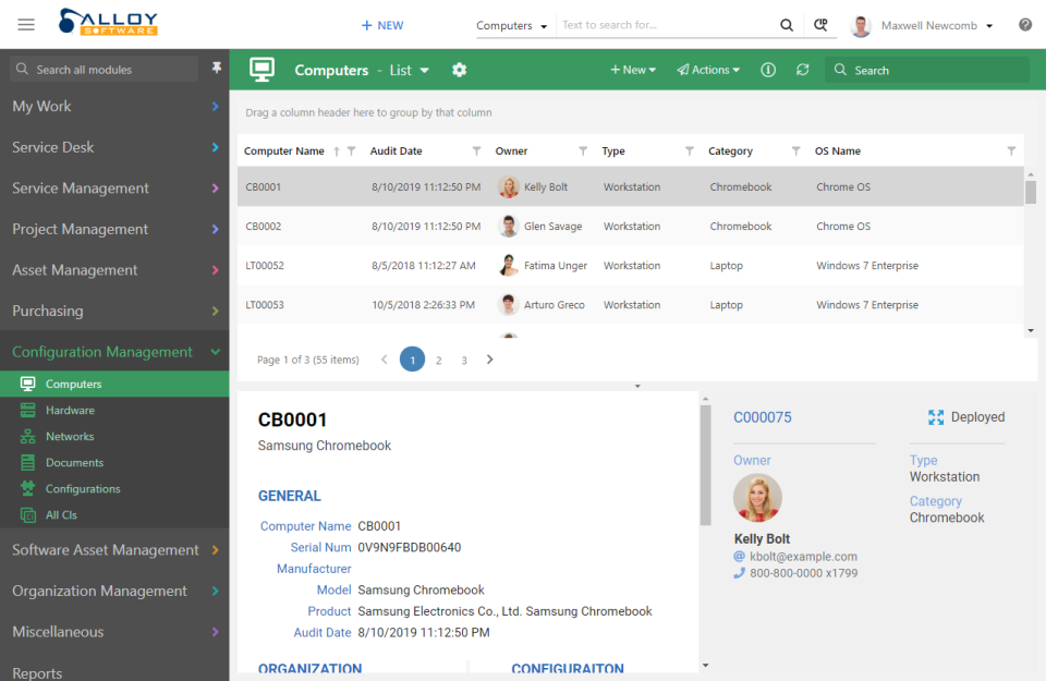 screenshot of Alloy Navigator
